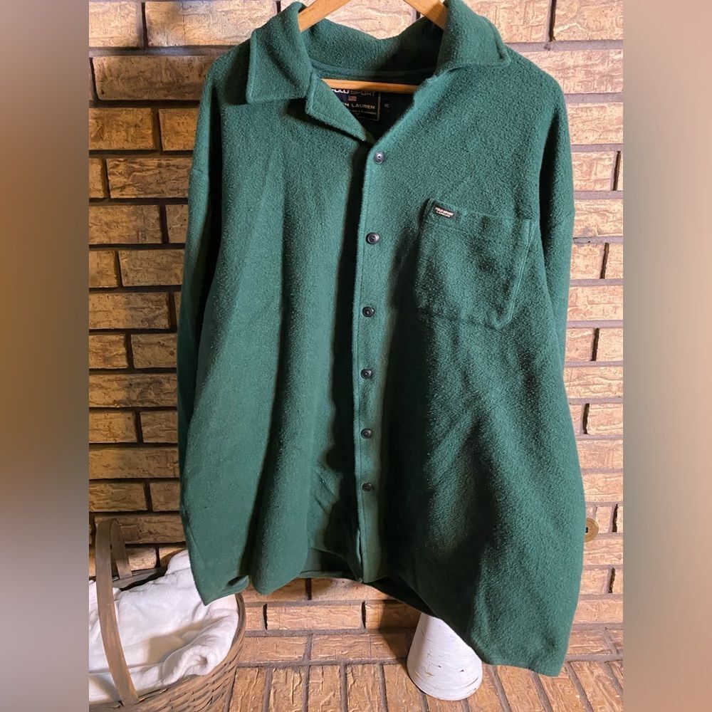 Vintage polo fleece jacket‎ green